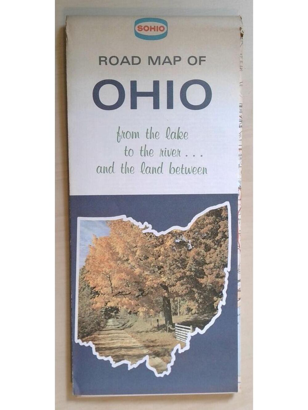 Vintage SOHIO Road Map of Ohio 1978 Standard Oil Travel North America